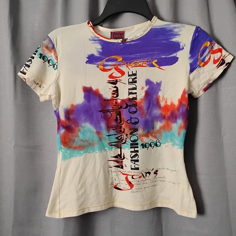 ❤️Rare VINTAGE GAULTIER JEANS 1998 Couture Top Made in France Size 40 (34 Bust)